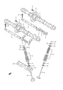 GSX-R1100 Распределительный вал  /  клапана