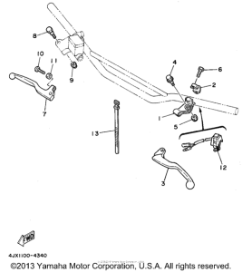 WR250Z Handle switch - lever