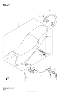 GSX-R250 Сиденье