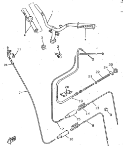 CW50RSP Steering handle. cable