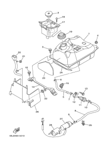 YP250 Топливный бак