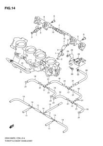GSX1300R Throttle body hose / joint