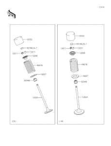 EX400 Rocker arms / valves