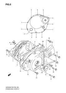 GZ250 Crankcase cover ass`y  (v