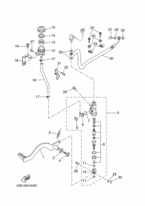 WR125R Задний тормозной цилиндр