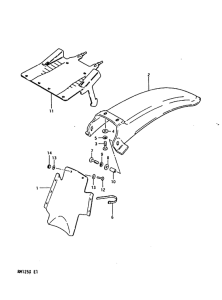 RM125 Заднее крыло
