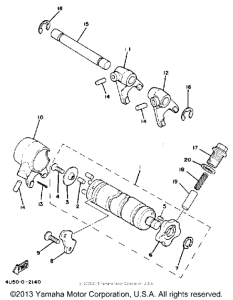 RX50L Shift cam - fork