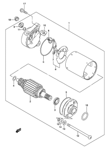 GZ250 Стартерный мотор