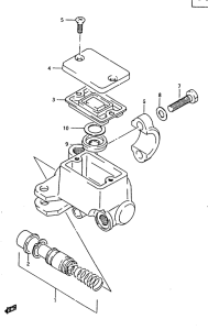 DR500 Передний тормозной цилиндр