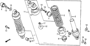 VT1100C Задние амортизаторы