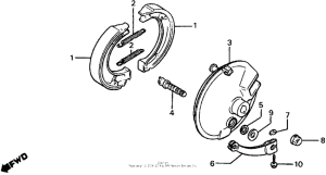 CR60R Передний тормоз