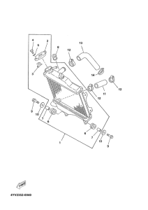 TZR50 Radiador. manguera