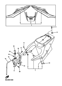 YZF-R6S Боковая крышка