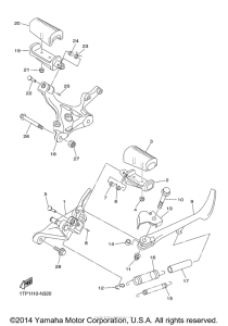 XVS950C Подножки
