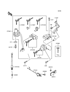 ZX400 Замок зажигания