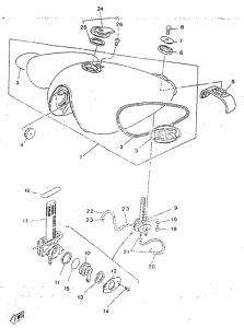 SR250 Топливный бак