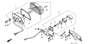 XL600V Taillight unit ass`y