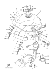 TDM900 Топливный бак