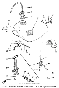 TT250G Топливный бак