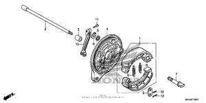 VT750C2B Rear brake panel (1)