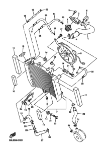 YZF-R6S Радиатор и шланг