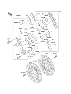 VN1600 Передний суппорт