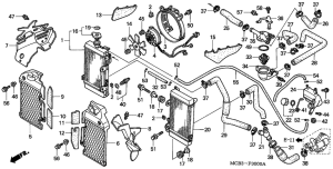 XL650V Радиатор
