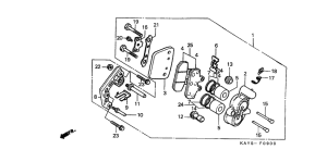 NX125 Передний суппорт