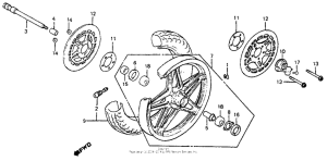 CB750SC Переднее колесо