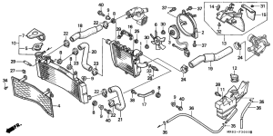 VFR400R Радиатор