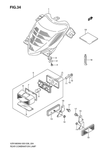 VZR1800 Задний комбинированный сигнал