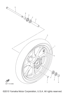 XVS950A Переднее колесо