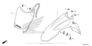 CRF110F Переднее крыло