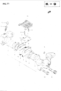 GSX500 Задний суппортs