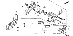 XR400R Задний суппорт