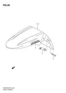 GSF650S (ABS) Переднее крыло