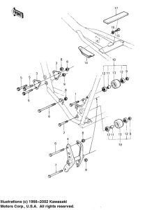 KDX175 Рама ,крепежные детали