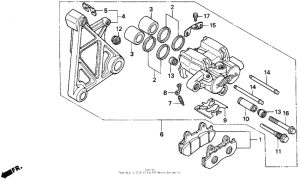 GL1500I Задний суппорт