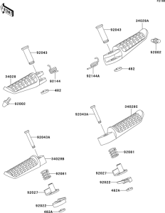 ZX600 Подножки