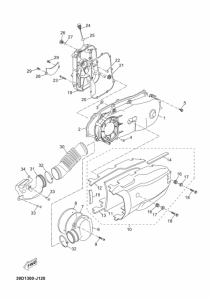 YP125R Crankcase cover ass`y  (v