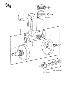 KZ250 Crankshaft / piston