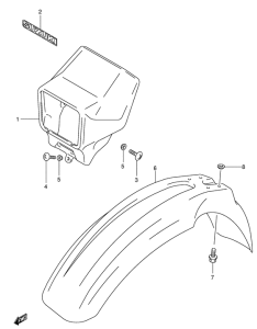 DR-Z400 Переднее крыло