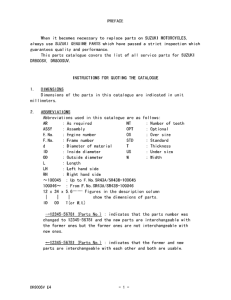 DR800 Catalog preface