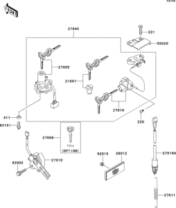 ZX636 Замок зажигания