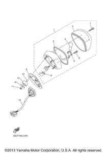 XVS650AT Фонарь