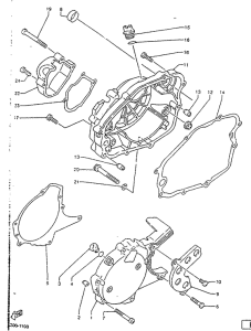 TZR125R Крышка картера двигателя