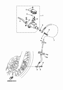 WR125R Главный тормозной цилиндр