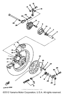 YZ80K Переднее колесо