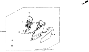 GL1500I L. side shelter set 92