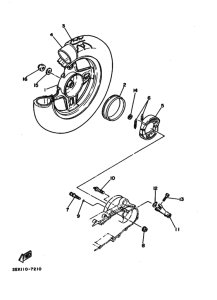 SH50 SH50W Rear wheel complete assy